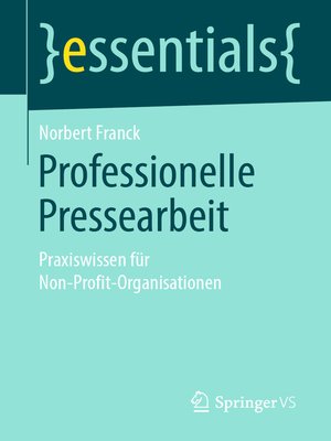 cover image of Professionelle Pressearbeit